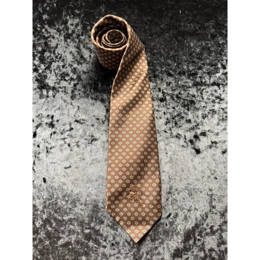 Vintage Cylon Cravats Brown Floral Tie Crown Tess Weaves New York 3.25"